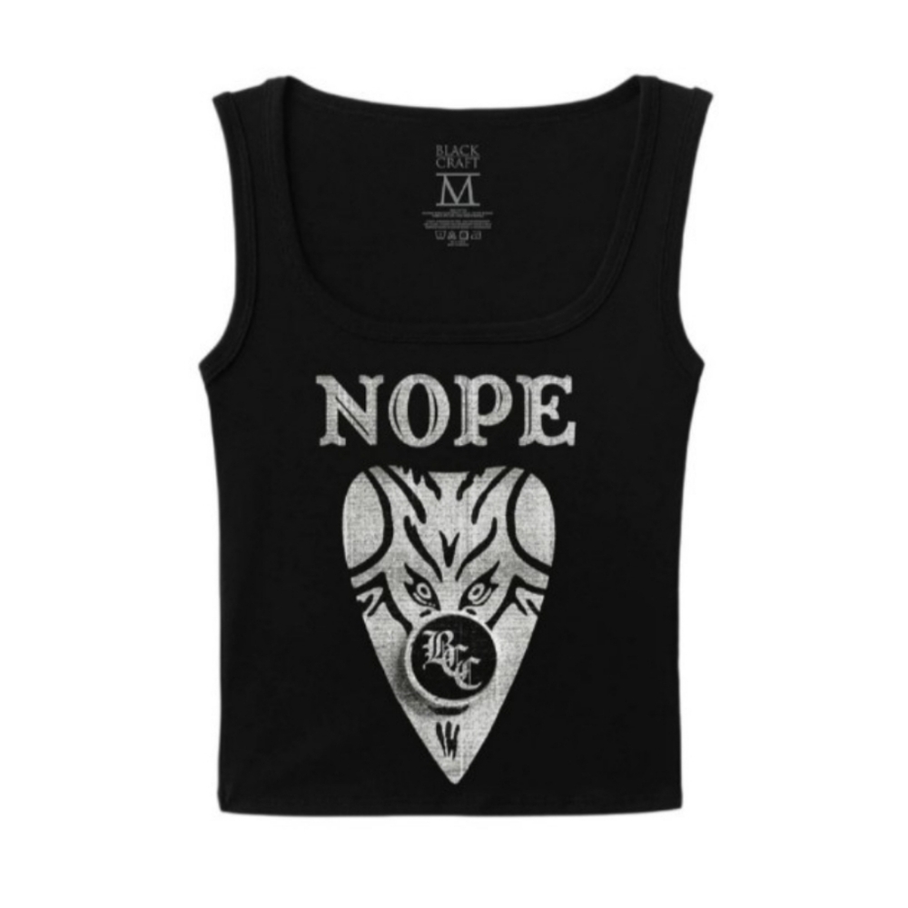 Blackcraft Cult Nope Planchette Gothic Slim Fit Cropped Tank Top - Picture 7 of 7